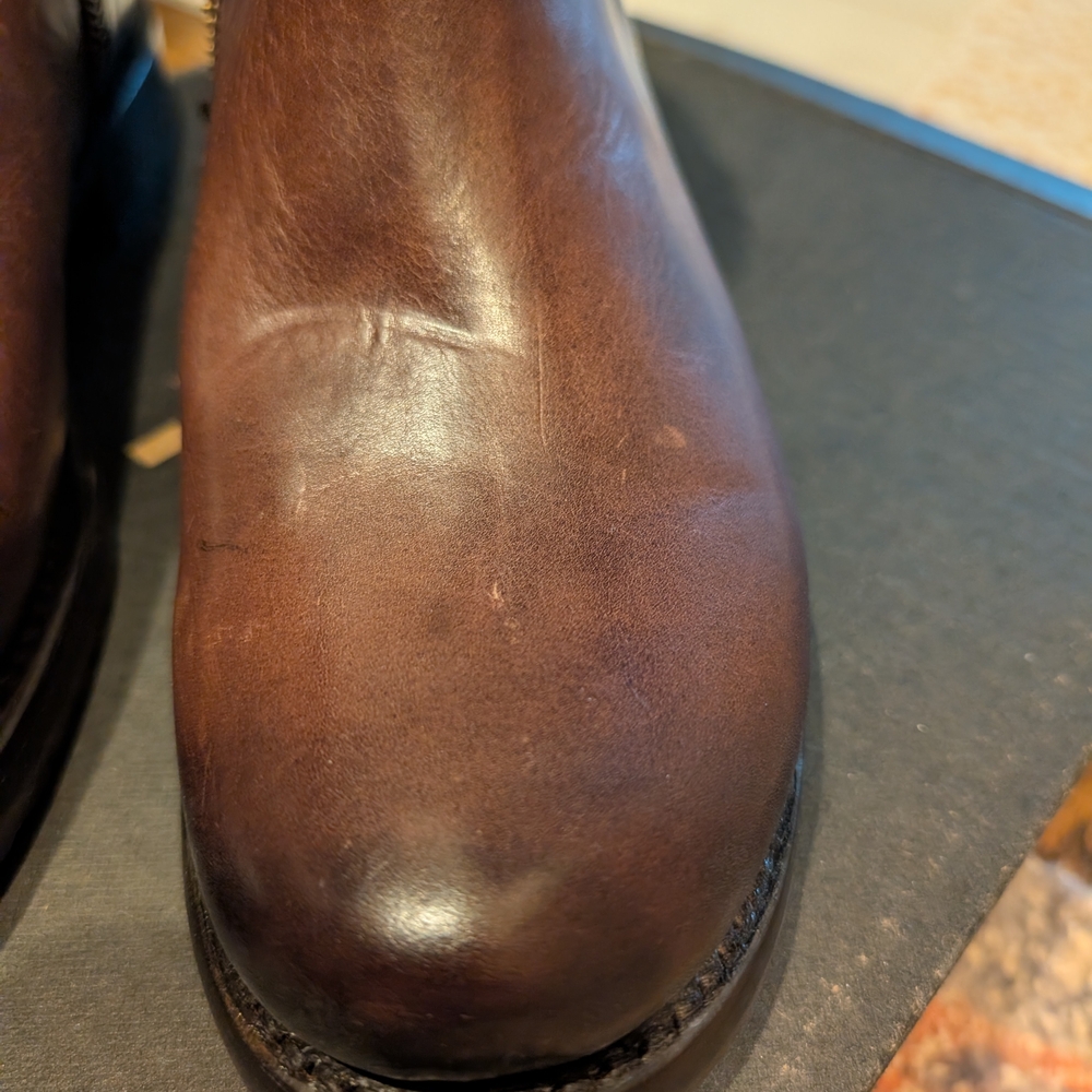 Women's Brown Leather Boots - Picture 2 of 11